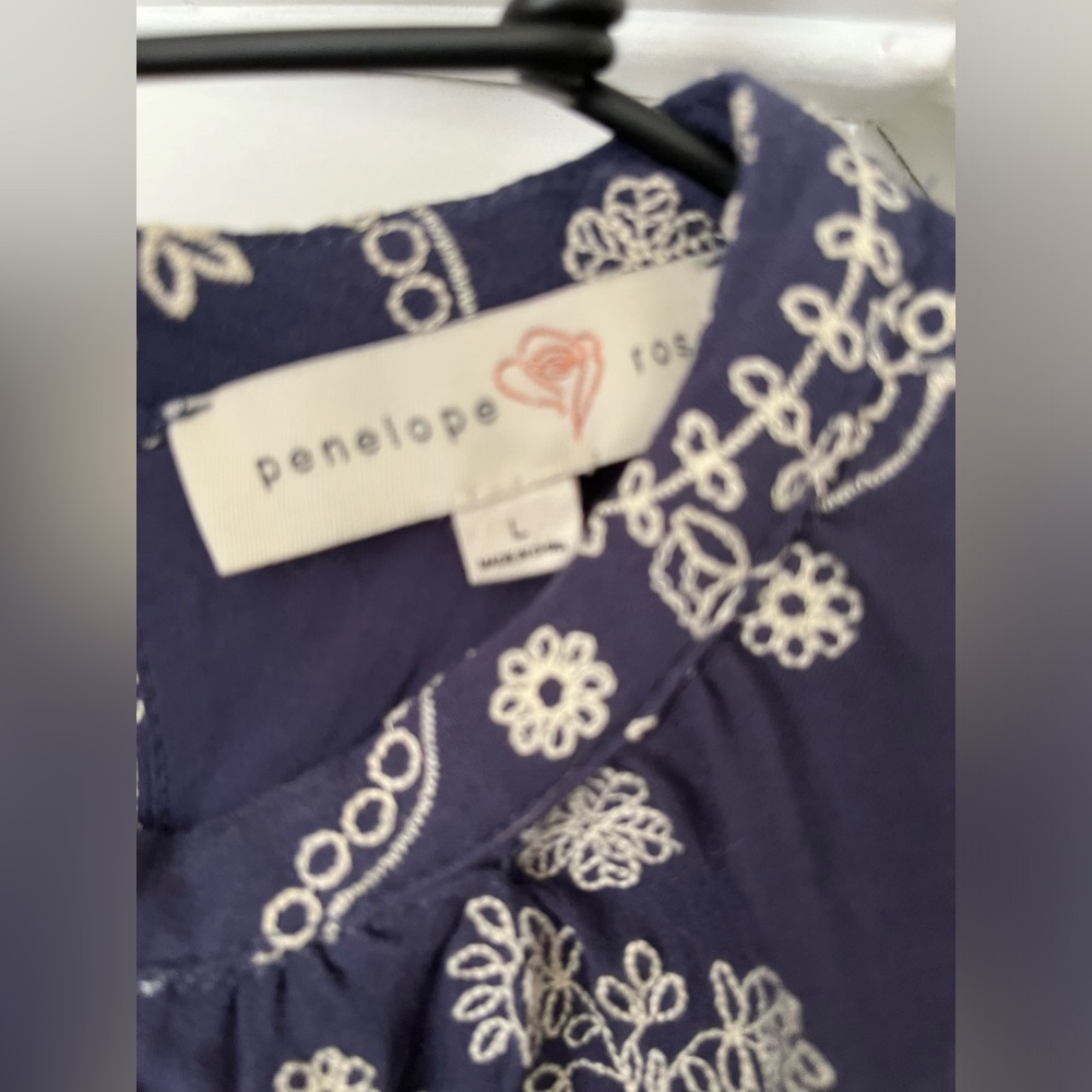 Navy Printed Ruffle Hem Mini Dress - Picture 8 of 13